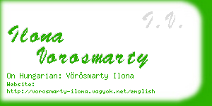 ilona vorosmarty business card