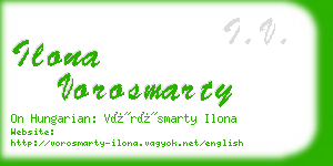 ilona vorosmarty business card